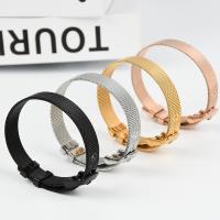 Stainless Steel Jewelry Bracelet, 304 Stainless Steel, Galvanic plating, Adjustable & Unisex, more colors for choice, 10mm, Length:Approx 21.5 cm, Sold By PC