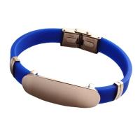 Silicone Bracelets 304 Stainless Steel with Silicone polished Unisex Length Approx 20.5 cm Sold By PC