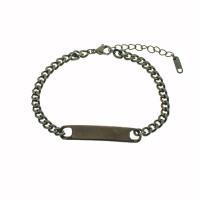 Bijoux bracelet en acier inoxydable, Acier inoxydable 304, avec 5cm chaînes de rallonge, unisexe, plus de couleurs à choisir, 43x8mm, Longueur:Environ 15 cm, Vendu par PC