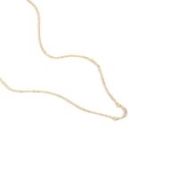 Circón cúbico Micro pavimentar collar de cobre amarillo, metal, con 1.97 extender cadena, Luna, chapado en oro de 14 K, micro arcilla de zirconia cúbica & para mujer, dorado, libre de níquel, plomo & cadmio, longitud 15.75 Inch, Vendido por UD