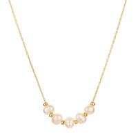 Freshwater Pearl Brass Necklace with Freshwater Pearl 14K gold plated for woman golden nickel lead & cadmium free Length 20.31 Inch Sold By PC