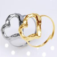 خاتم إصبع الفولاذ المقاوم للصدأ, 304 الفولاذ المقاوم للصدأ, قلب, مجوهرات الموضة & للجنسين, المزيد من الألوان للاختيار, 19mm, تباع بواسطة PC