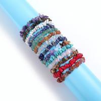 Gemstone Bracelets, Natural Gravel, fashion jewelry & different materials for choice & Unisex, Length:Approx 6.69 Inch, Sold By PC