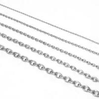 Titanium Steel Necklace, different length for choice & different size for choice, original color, Sold By PC