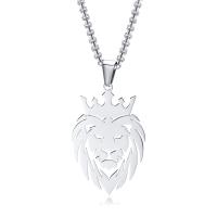 Stainless Steel Jewelry Necklace, 304 Stainless Steel, polished, fashion jewelry & different styles for choice & for man, original color, 37x45mm, Length:Approx 23.62 Inch, Sold By PC