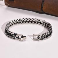 Stainless Steel Jewelry Bracelet, 304 Stainless Steel, different length for choice & different size for choice & for man, original color, Sold By PC