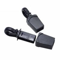 Plastic Cord Tips DIY black Sold By PC
