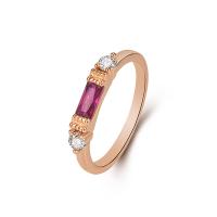 Vještački dijamant Ring Finger, Mesing, Uštipak, pozlaćen, modni nakit & različite veličine za izbor & za žene & s Rhinestone, više boja za izbor, nikal, olovo i kadmij besplatno, Veličina:6-10, Prodano By PC