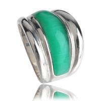 Titanium Steel Finger Ring, with Cats Eye, plated, Unisex & different size for choice, more colors for choice, Sold By PC
