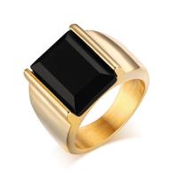Titantium Steel δάχτυλο του δακτυλίου, Titanium Steel, με Πολύτιμος λίθος, επιχρυσωμένο, για άνδρες και γυναίκες & διαφορετικό μέγεθος για την επιλογή, περισσότερα χρώματα για την επιλογή, Sold Με PC