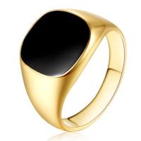 Titantium Steel δάχτυλο του δακτυλίου, Titanium Steel, επιχρυσωμένο, για άνδρες και γυναίκες & διαφορετικό μέγεθος για την επιλογή & διαφορετικά στυλ για την επιλογή & εποξική αυτοκόλλητο, περισσότερα χρώματα για την επιλογή, Sold Με PC