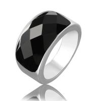 Titantium Steel finger ring, Titan Stål, med Ädelsten, plated, oäkta agat & Unisex & olika storlek för val, fler färger för val, Säljs av PC