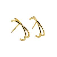 925 Sterling Silver Stud Earrings plated with plastic earnut & fashion jewelry & for woman Sold By Pair