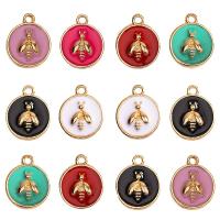 Tibetan Style Enamel Pendants, gold color plated, DIY, more colors for choice, nickel, lead & cadmium free, 14x12mm, 20PCs/Bag, Sold By Bag