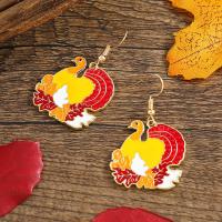 Zinc Alloy Drop Earrings Bird gold color plated fashion jewelry & for woman & enamel Sold By Pair