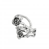 Brass Finger Ring silver color plated fashion jewelry & for woman & blacken silver color 18mm Sold By PC