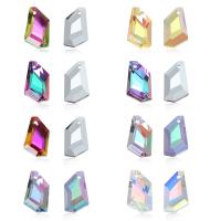 Crystal Pendants, irregular, plated, DIY, more colors for choice, 11x18mm, Sold By Bag
