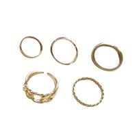 Zinc Alloy Ring Set plated 5 pieces & fashion jewelry & for woman & hollow 1.4cmu30011.7cmu30011.74cm Sold By Set