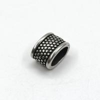 Stainless Steel Beads, 304 Stainless Steel, Column, vintage & DIY, original color, 9.60mm, Sold By PC