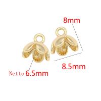 Brass Peg Bail Flower 14K gold plated DIY golden nickel lead & cadmium free Sold By PC