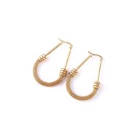 Stainless Steel Lever Back Earring 304 Stainless Steel 18K gold plated & for woman golden Sold By Pair