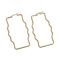 Stainless Steel Lever Back Earring 316 Stainless Steel 18K gold plated fashion jewelry & for woman golden Sold By Pair