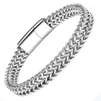 Stainless Steel Jewelry Bracelet 304 Stainless Steel plated & for man 12mm Sold By PC