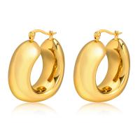 Acier inoxydable Levier Retour Earring, Acier inoxydable 304, bijoux de mode & pour femme, doré, 27.80x31.20mm, Vendu par paire