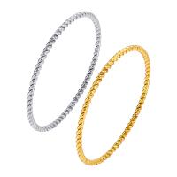 Stainless Steel Bangle, 304 Stainless Steel, Vacuum Ion Plating, fashion jewelry & for woman, more colors for choice, 3mm, Inner Diameter:Approx 64mm, Sold By PC