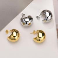 Stainless Steel Stud Earrings, 304 Stainless Steel, Vacuum Ion Plating, fashion jewelry & different size for choice & for woman, more colors for choice, Sold By Pair