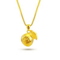 Messing Halskette, Geldsack, goldfarben plattiert, Modeschmuck & für Frau, goldfarben, frei von Nickel, Blei & Kadmium, 15x12mm, Länge:45 cm, verkauft von PC