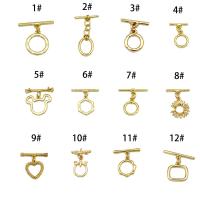 Brass Toggle Clasp, real gold plated, different styles for choice, gold, Sold By Set