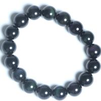 Gemstone Bracelets, Rainbow Obsidian, Round, Unisex & different size for choice, more colors for choice, Sold Per Approx 6-7.5 Inch Strand
