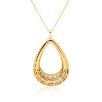 Stainless Steel Jewelry Necklace, 304 Stainless Steel, with 2.36inch extender chain, 18K gold plated, fashion jewelry & for woman, golden, 40mm, Length:Approx 16.54 Inch, Sold By PC