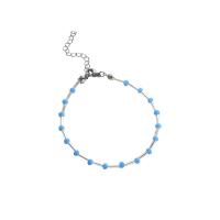 Acrylic Bracelets, Tibetan Style, with Acrylic, with 5cm extender chain, fashion jewelry & for woman, two different colored, Length:17 cm, Sold By PC