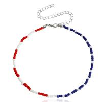 Harz Halskette, Zinklegierung, mit Harz, mit Verlängerungskettchen von 10cm, Modeschmuck & für Frau, farbenfroh, verkauft per 36 cm Strang