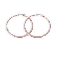 Stainless Steel Hoop Earring 304 Stainless Steel rose gold color plated fashion jewelry & for woman rose gold color Sold By Pair