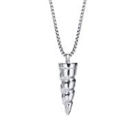 Stainless Steel Jewelry Necklace, 304 Stainless Steel, polished, fashion jewelry & for man, original color, 11x34mm, Length:Approx 23.62 Inch, Sold By PC
