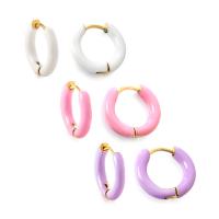 Boucle d'oreille bijoux acrylique, avec Acier inoxydable 304, bijoux de mode & pour femme, plus de couleurs à choisir, 3x15mm, Vendu par paire