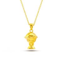 Messing Halskette, Mädchen, goldfarben plattiert, Modeschmuck & für Frau, goldfarben, frei von Nickel, Blei & Kadmium, 22x12mm, Länge:45 cm, verkauft von PC