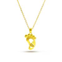 Messing Halskette, Fuß, goldfarben plattiert, Modeschmuck & für Frau, goldfarben, frei von Nickel, Blei & Kadmium, 13x25mm, Länge:45 cm, verkauft von PC