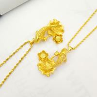 Messing Halskette, Fisch, goldfarben plattiert, Modeschmuck & für Frau, goldfarben, frei von Nickel, Blei & Kadmium, Länge:45 cm, verkauft von PC