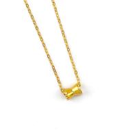 Ожерелья из латуни, Латунь, плакирован золотом, ювелирные изделия моды & Женский, Золотой, не содержит никель, свинец, 8x6mm, длина:45 см, продается PC