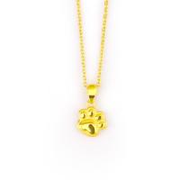 Ожерелья из латуни, Латунь, коготь, плакирован золотом, ювелирные изделия моды & Женский, Золотой, не содержит никель, свинец, 17x10mm, длина 45 см, продается PC