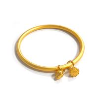 Brass Bangle, Lotus Seedpod, gold color plated, fashion jewelry & different size for choice & for woman, golden, nickel, lead & cadmium free, 4mm,12x6mm,9x8mm, Sold By PC