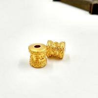 Brass Jewelry Beads Column gold color plated DIY golden nickel lead & cadmium free Sold By Bag