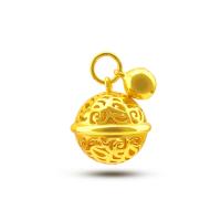 Bijoux pendentifs en laiton, cloche, Placage de couleur d'or, DIY, doré, protéger l'environnement, sans nickel, plomb et cadmium, 20x15mm, Vendu par PC