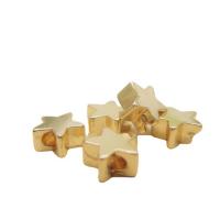 Brass Spacer Beads Star gold color plated gold Sold By Lot