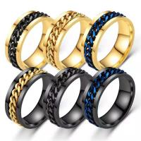 Titanium Steel Finger Ring, plated, Unisex & different size for choice, more colors for choice, 10PCs/Lot, Sold By Lot