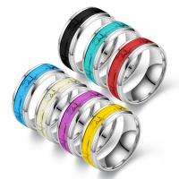 Titanium Steel Finger Ring, plated, Unisex & different size for choice & luminated, more colors for choice, 10PCs/Lot, Sold By Lot